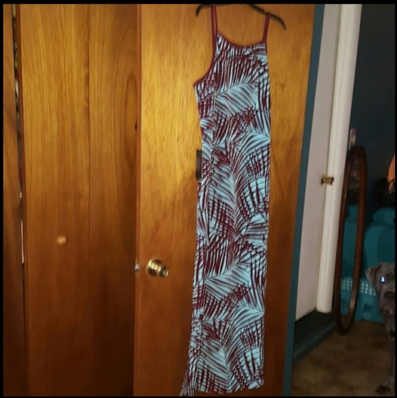 Limited •Online Exclusive• Palm Print Long Dress : Firm Price - Picture 2 of 8